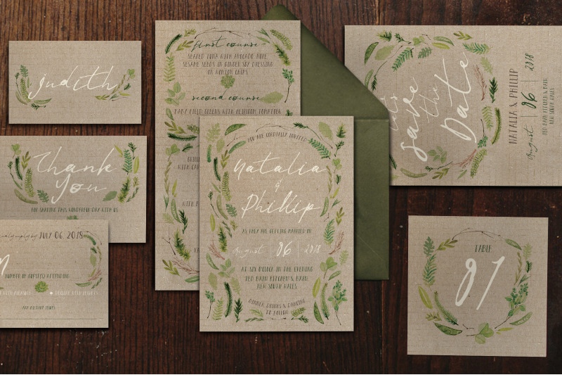 watercolor-foliage-wedding-invitation-suite