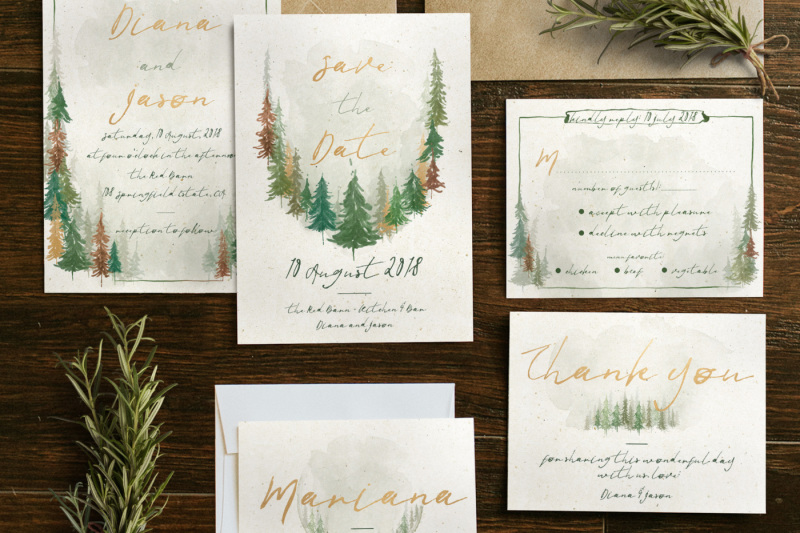 watercolor-forest-wedding-invitation-suite
