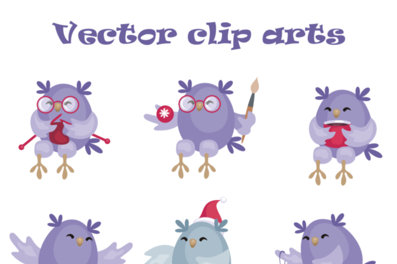 christmas-owls-vector-clip-arts