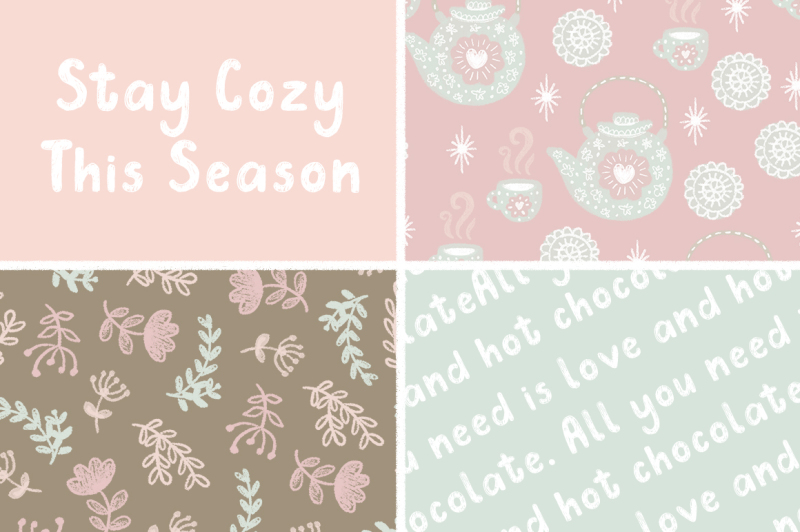 douillet-font-with-hygge-clipart