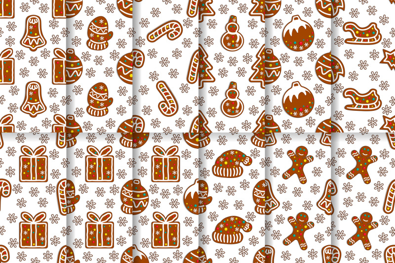 christmas-gingerbread-seamless-pattern-set