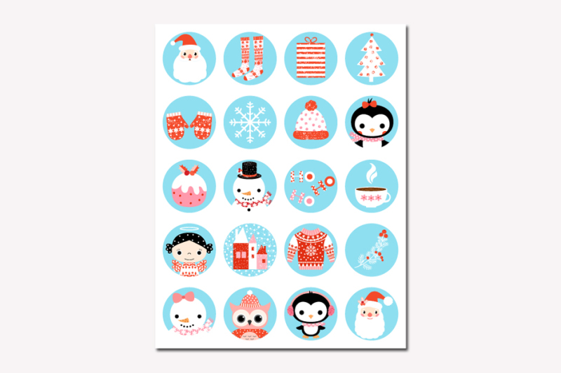 digital-christmas-collage-sheet-round-christmas-circle-icons-clipart