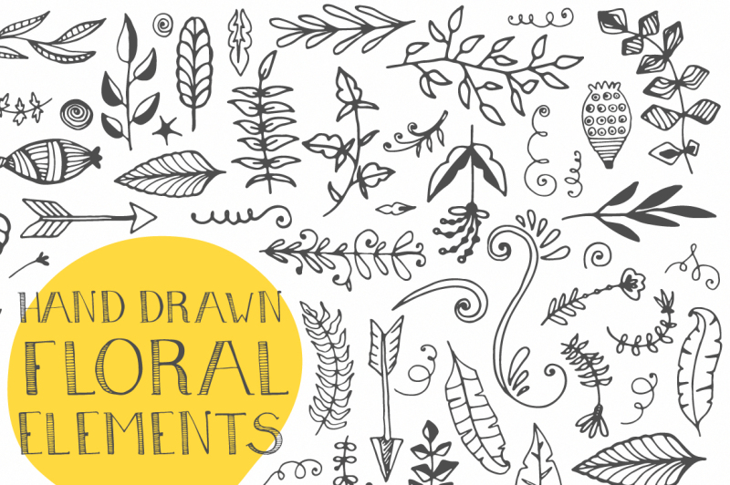 120-hand-drawn-floral-elements