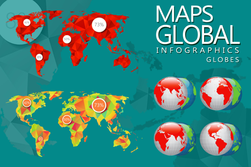 globes-and-world-maps-set