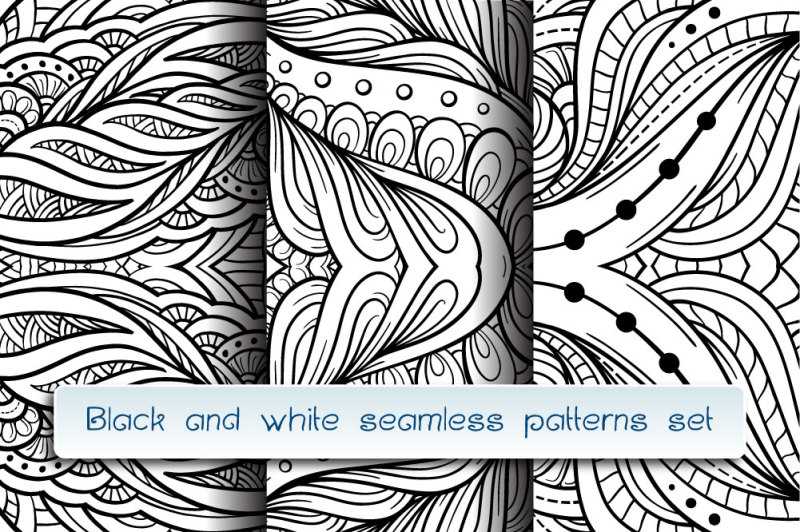 black-and-white-seamless-patterns-mini-set
