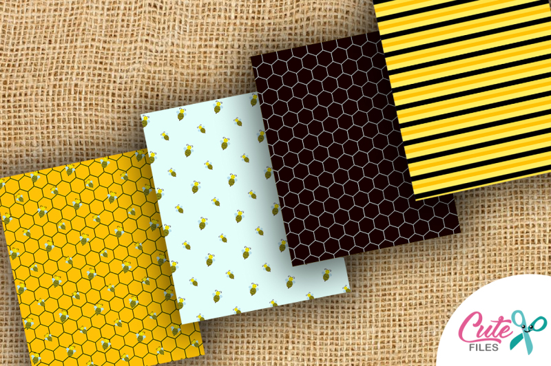 honeybee-digital-patterns-bee-papers-insects-hive-scrapbook-paper-sweet-honey-bee-clipart