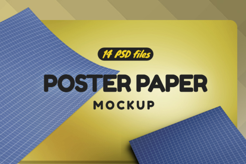 realistic-paperposter-mockup