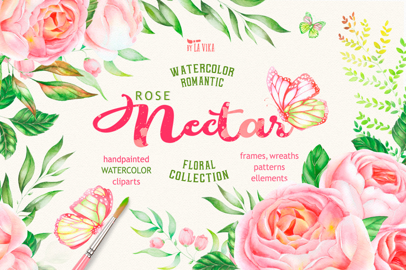 watercolor-flower-clipart-rose-nectar