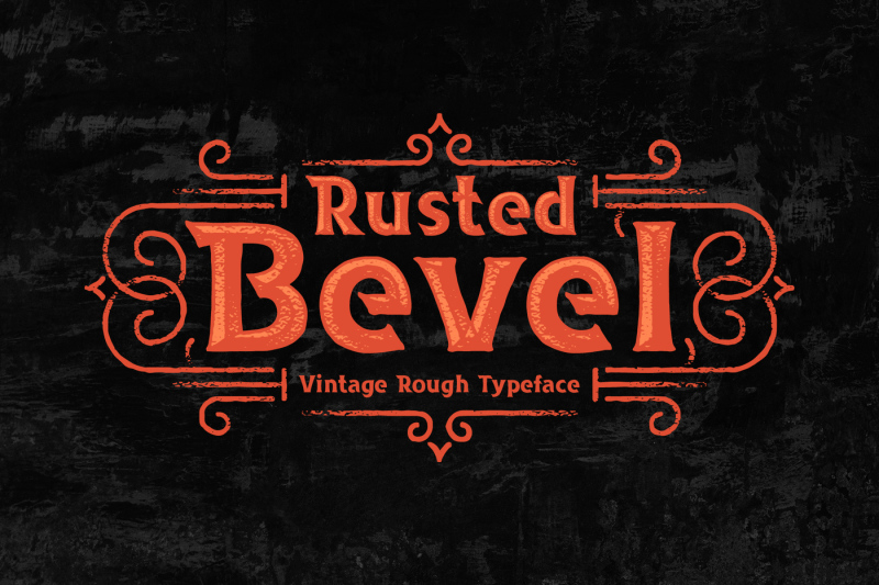 rusted-bevel-typeface