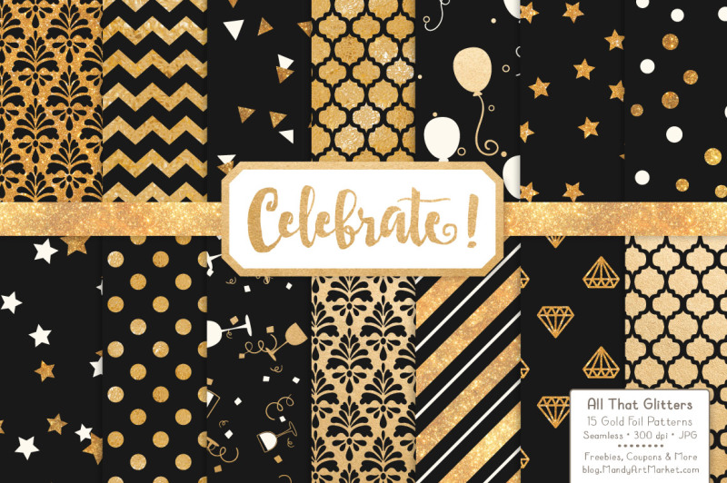 celebrate-gold-glitter-digital-papers-in-black