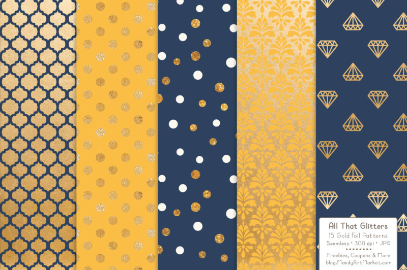 celebrate-gold-glitter-digital-papers-in-navy-and-lemon