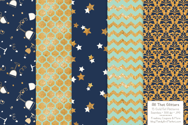 celebrate-gold-glitter-digital-papers-in-navy-and-mint