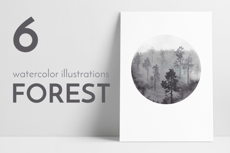 watercolor-forest