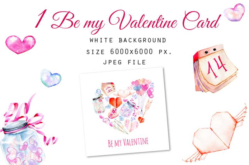 be-my-valentine-watercolor-clip-art