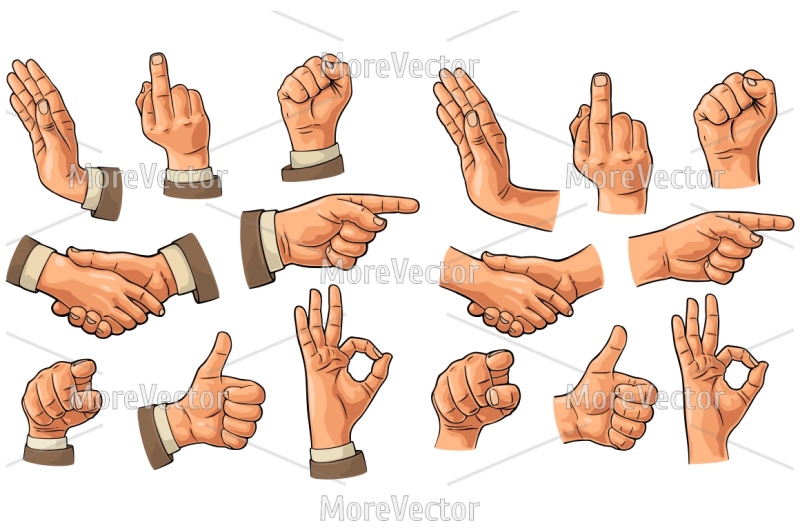 male-hand-sign-fist-like-handshake-ok-pointing-stop-finger-at-viewer-from-front