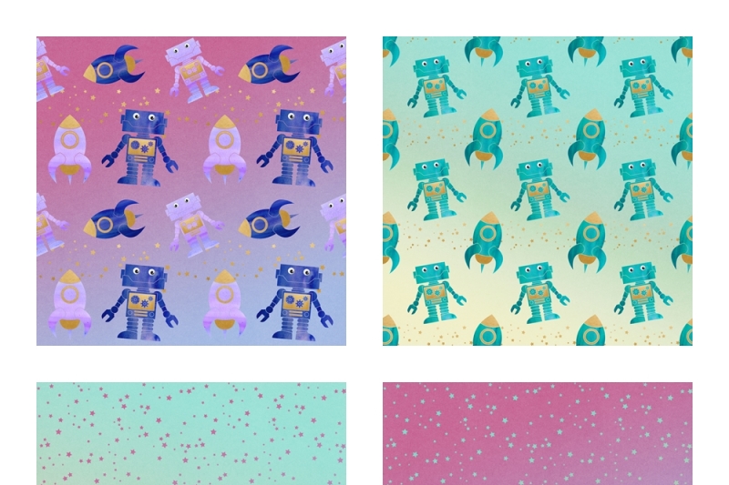 scrapbook-paper-space-robot-and-rocket-pattern