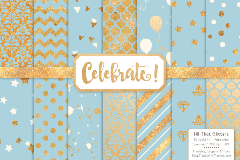 celebrate-gold-glitter-digital-papers-in-soft-blue