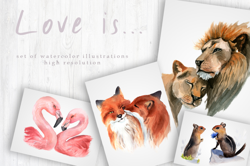 watercolor-clipart-animals-in-love