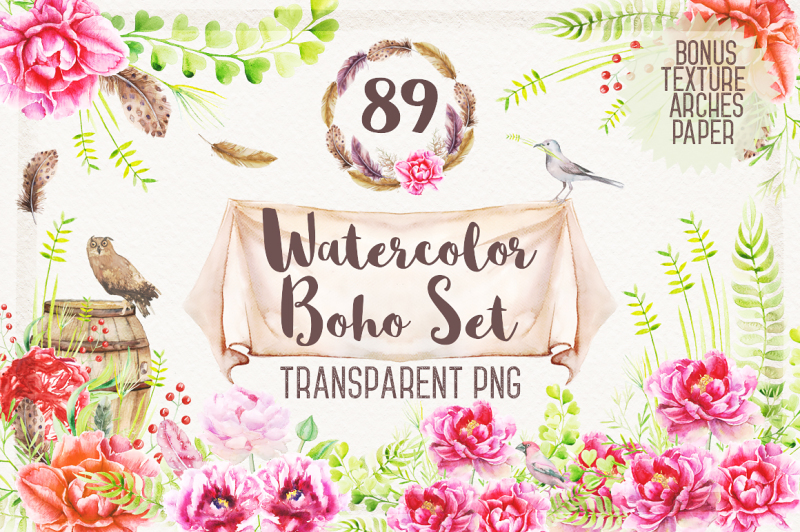 watercolor-boho-set-and-patterns