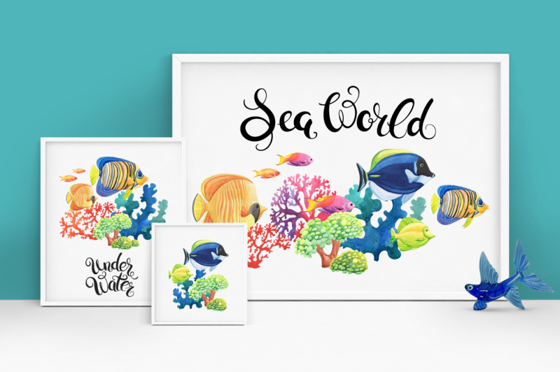 sea-world-watercolor-collection