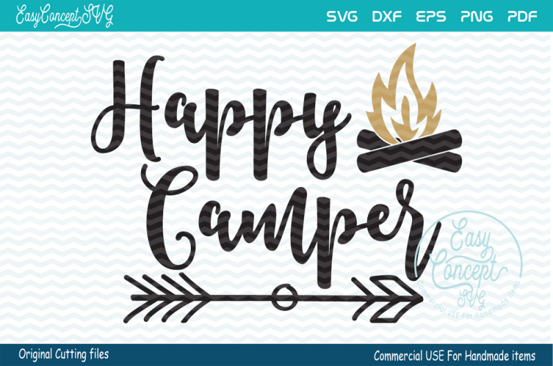 Happy Camper By EasyConceptSVG | TheHungryJPEG.com