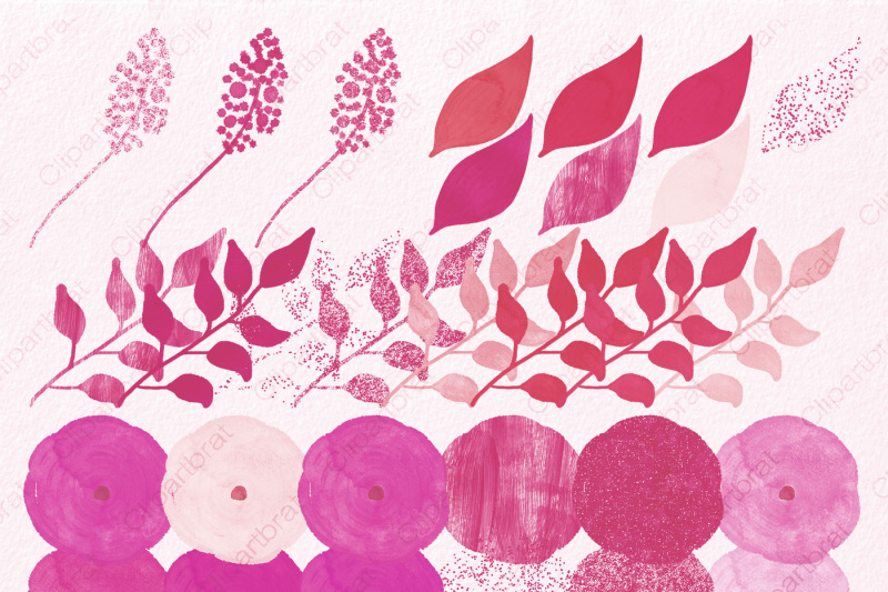 bright-pink-and-blush-watercolor-modern-chic-floral-graphics-clipart-set