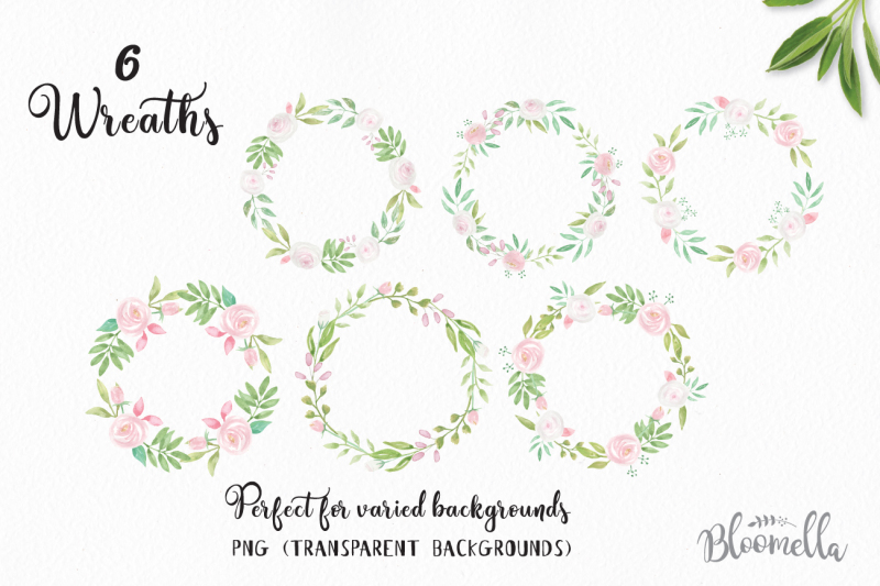 union-huge-watercolor-package-pink-white-flowers-wedding-frames-wreaths-patterns-clipart