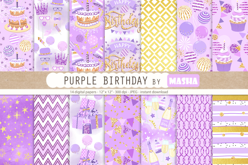 purple-birthday-digital-papers