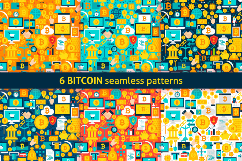 bitcoin-flat-seamless-patterns