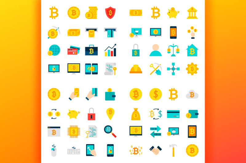 bitcoin-flat-icons