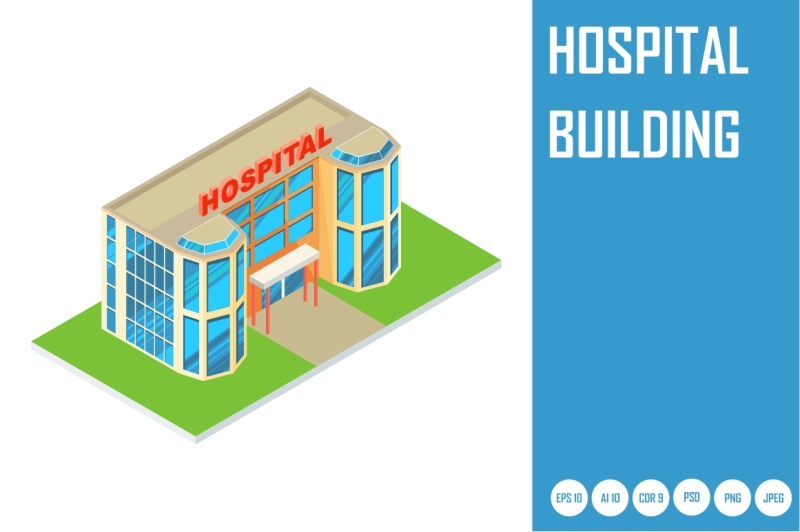 vector-isometric-hospital-building