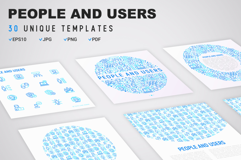 people-and-users-icons-set-concept