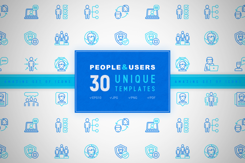 people-and-users-icons-set-concept