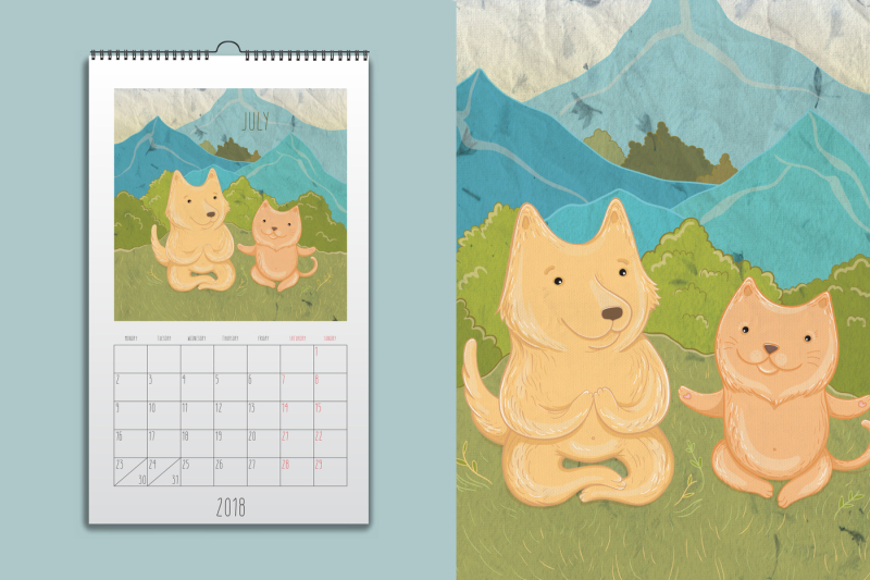 wall-calendar-2018-year-of-dog