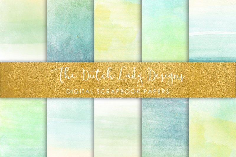 scrapbook-paper-watercolor-ombres-in-aqua-and-lime