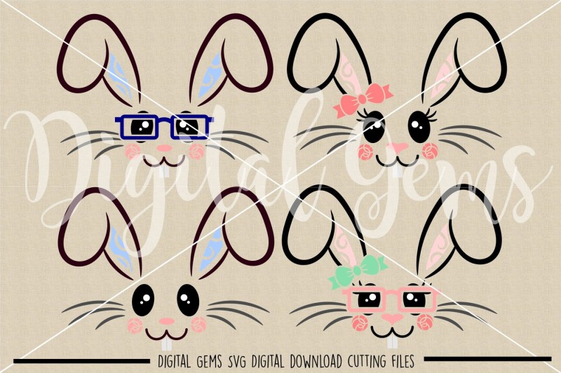 bunny-rabbit-faces-svg-dxf-eps-png-files