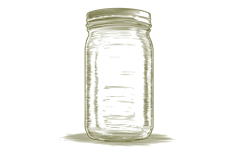 woodcut-mason-jar