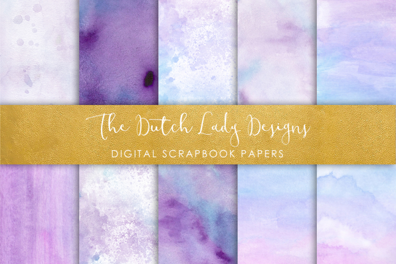 scrapbook-paper-watercolor-ombres-in-purple-and-blue