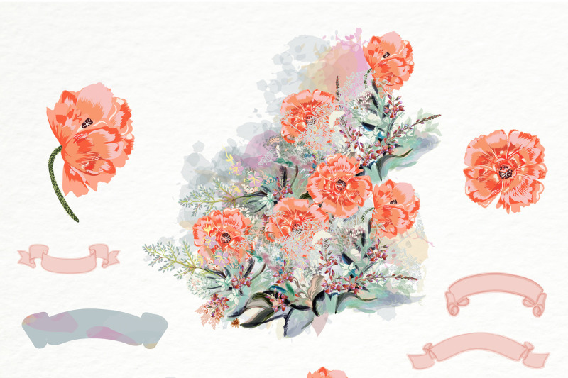 green-garden-floral-graphic-set
