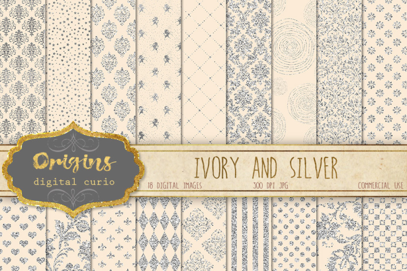ivory-and-silver-digital-paper