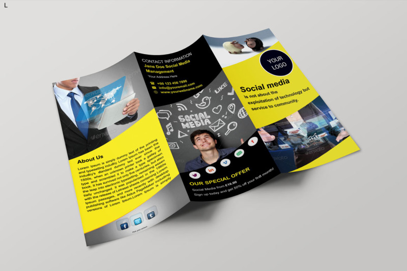 social-media-trifold-brochure