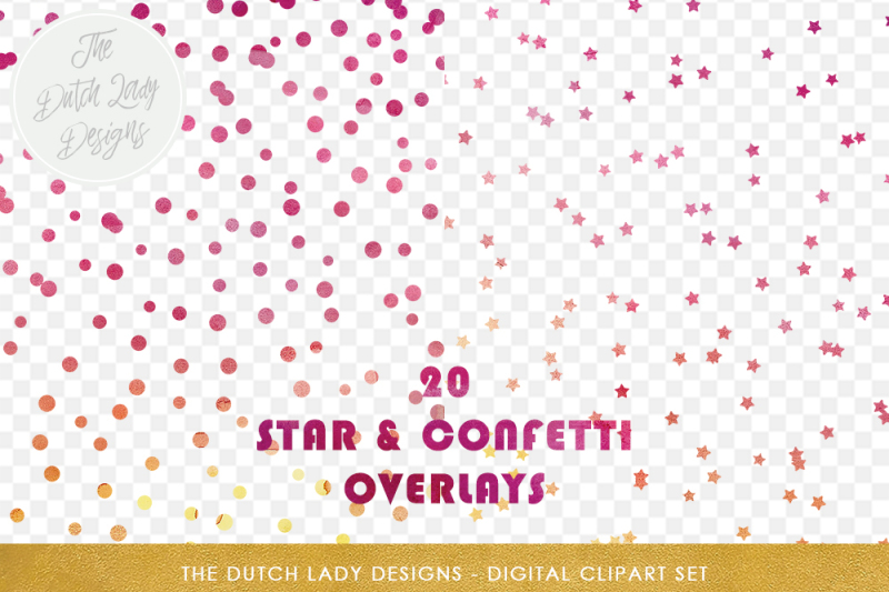 star-and-confetti-overlay-clipart-set