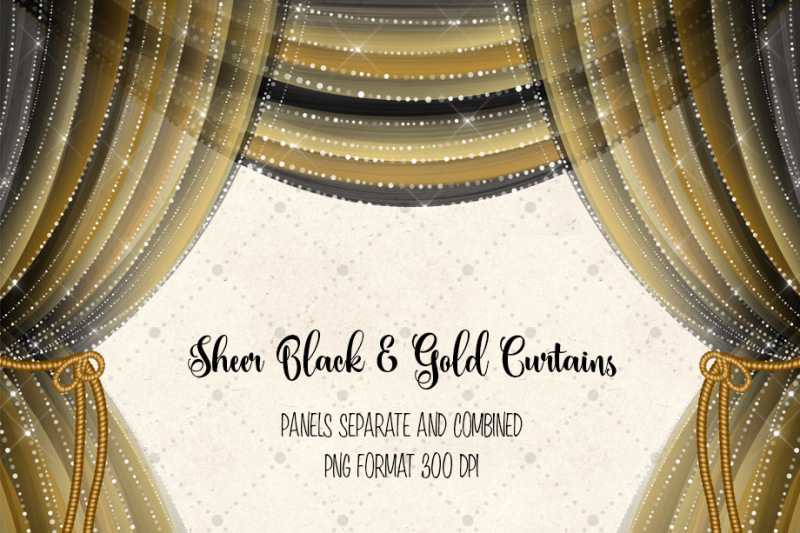 sheer-black-and-gold-curtains