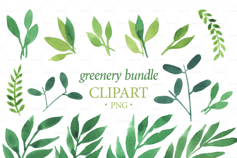 greenery-bundle-png-greenery-watercolor-graphics-decoration-card-leaves-graphics-download-clipart-wreath-instant-download-crown