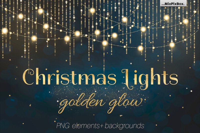 christmas-lights-golden-glow