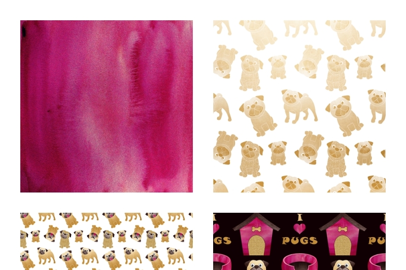 scrapbook-paper-cute-pug-and-dog-patterns