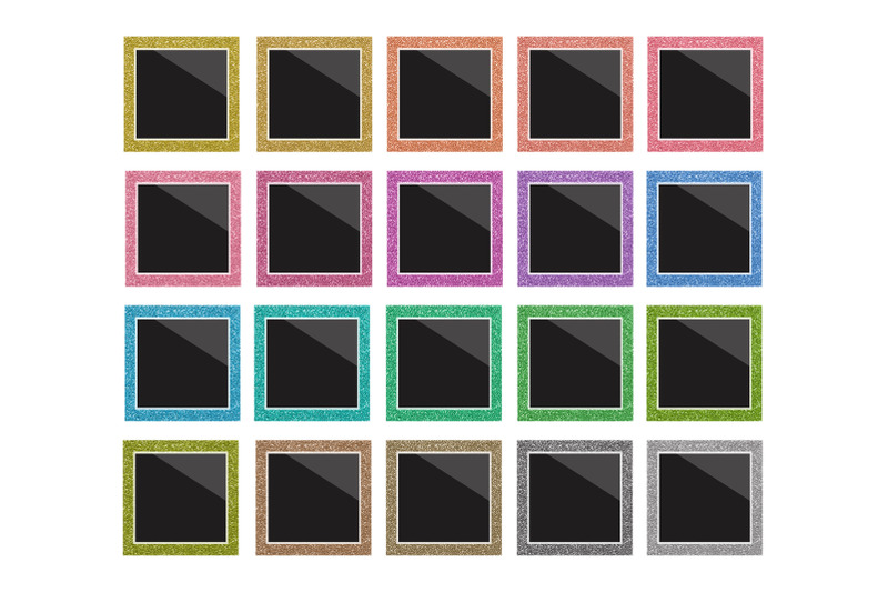 rainbow-glitter-film-frame-set