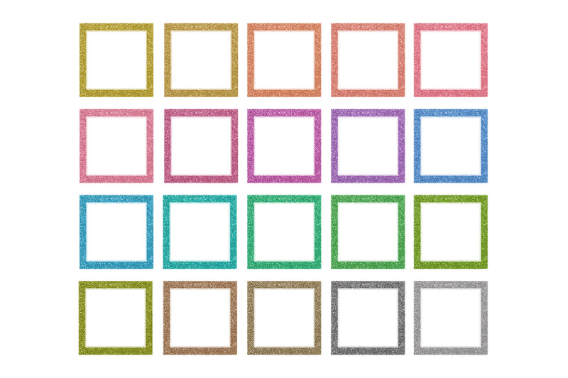rainbow-glitter-film-frame-set