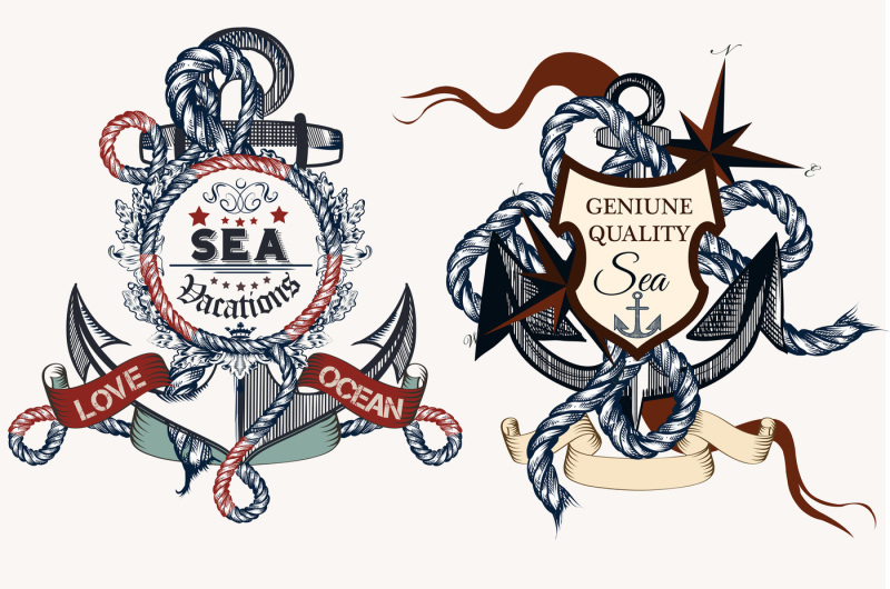 nautical-logotypes-set