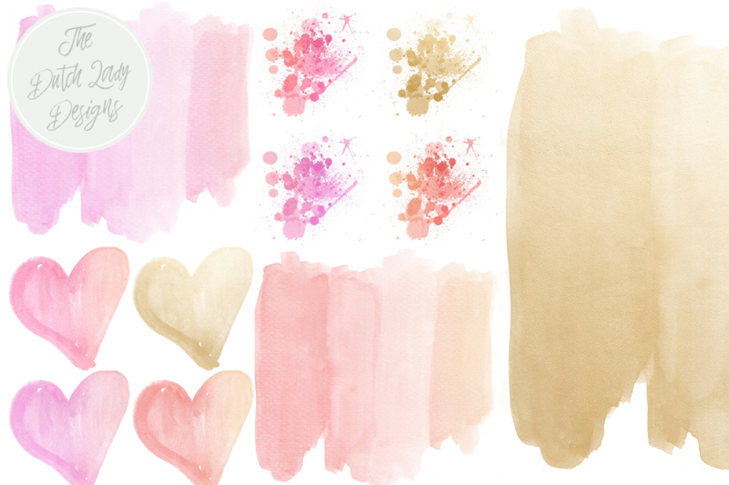 watercolor-strokes-hearts-and-ink-splatter-clipart